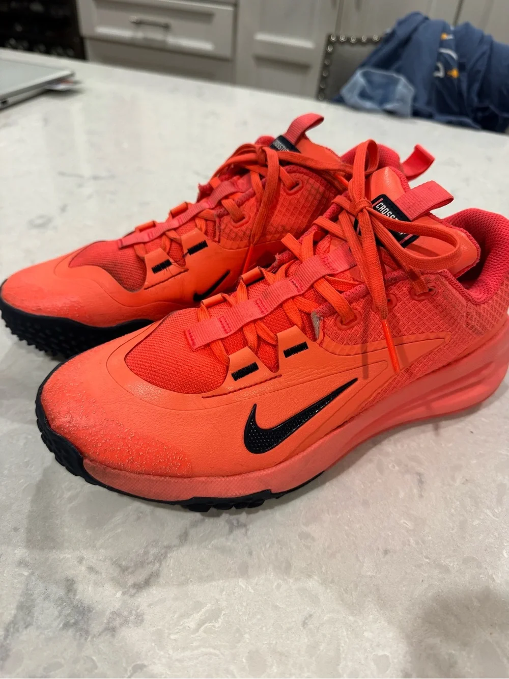 Nike Orange Cross Turf Baseball Cleats